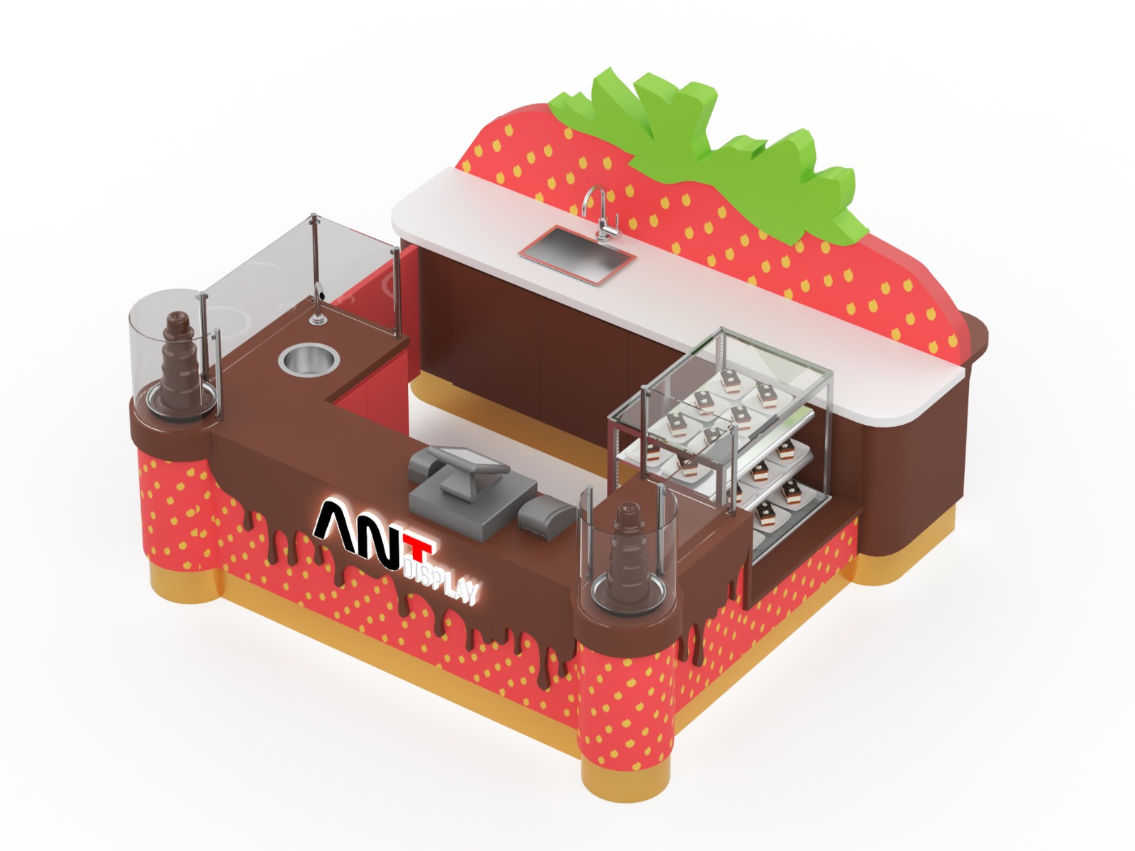 strawberry chocolate kiosk