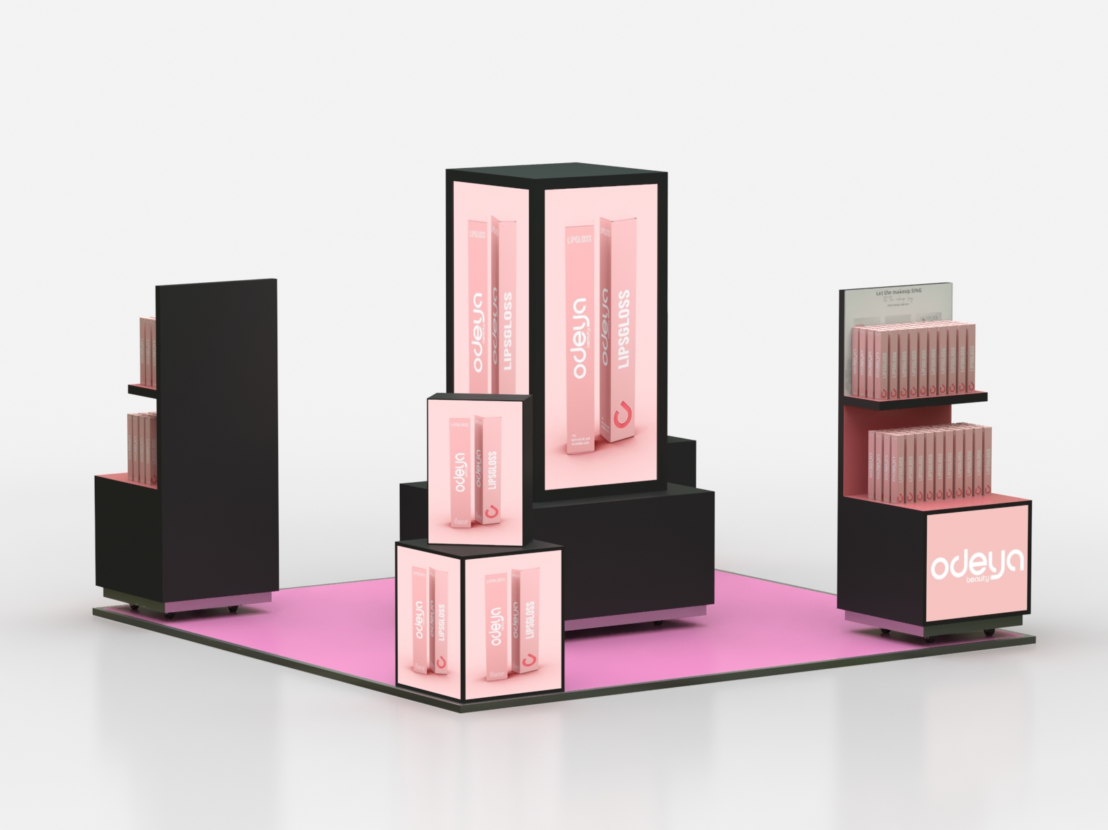 Pink Cosmetic Showcase 