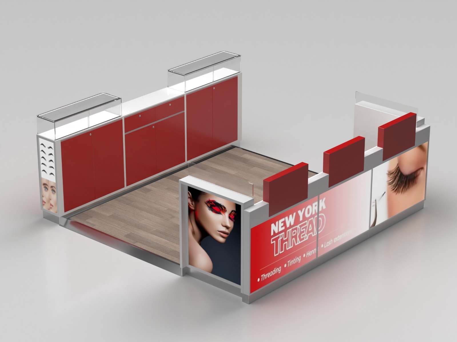 Salon Eyebrow Threading Kiosk 