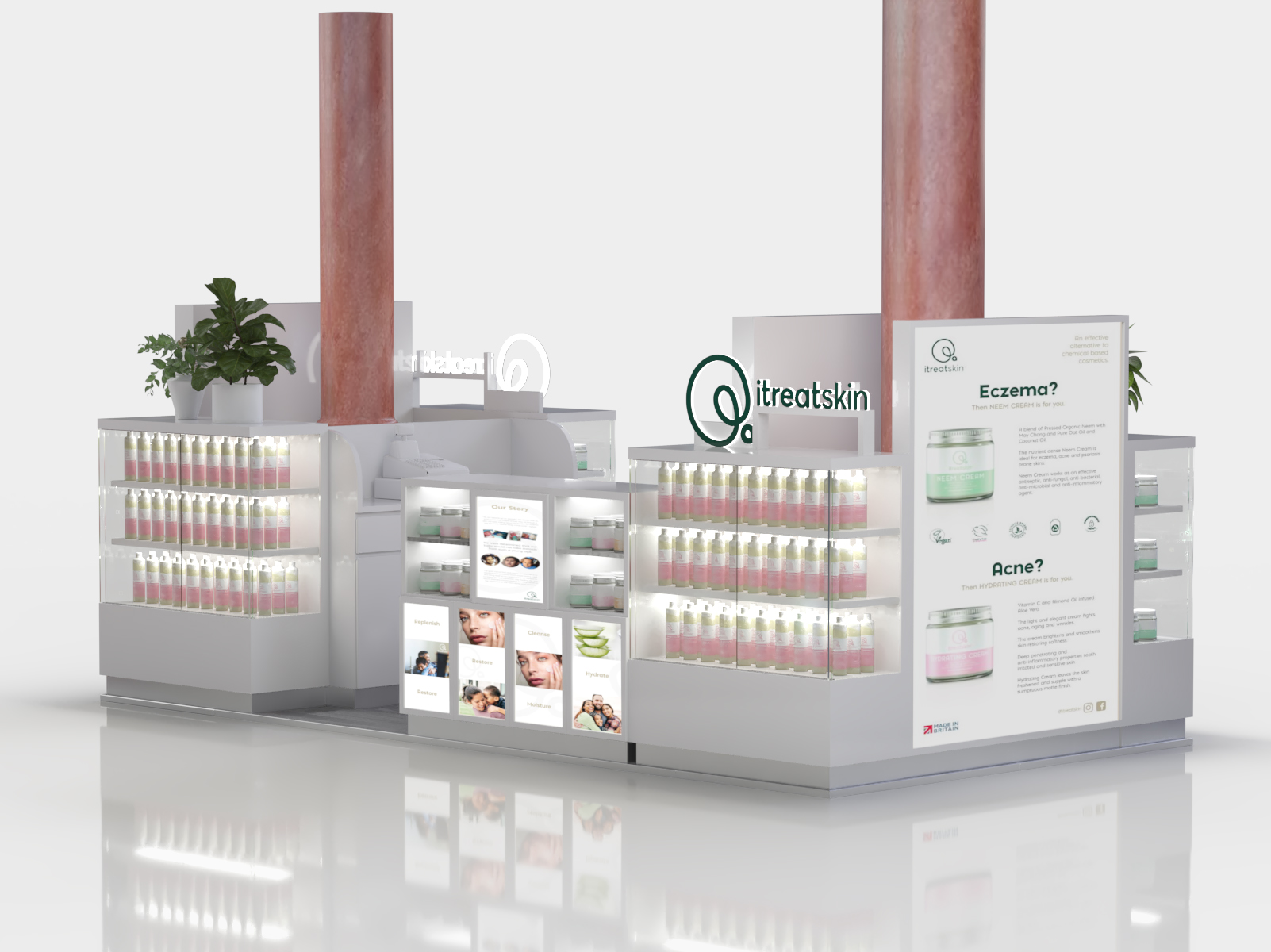 skincare kiosk