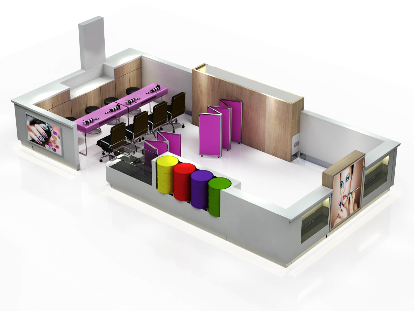 mall beauty kiosk 