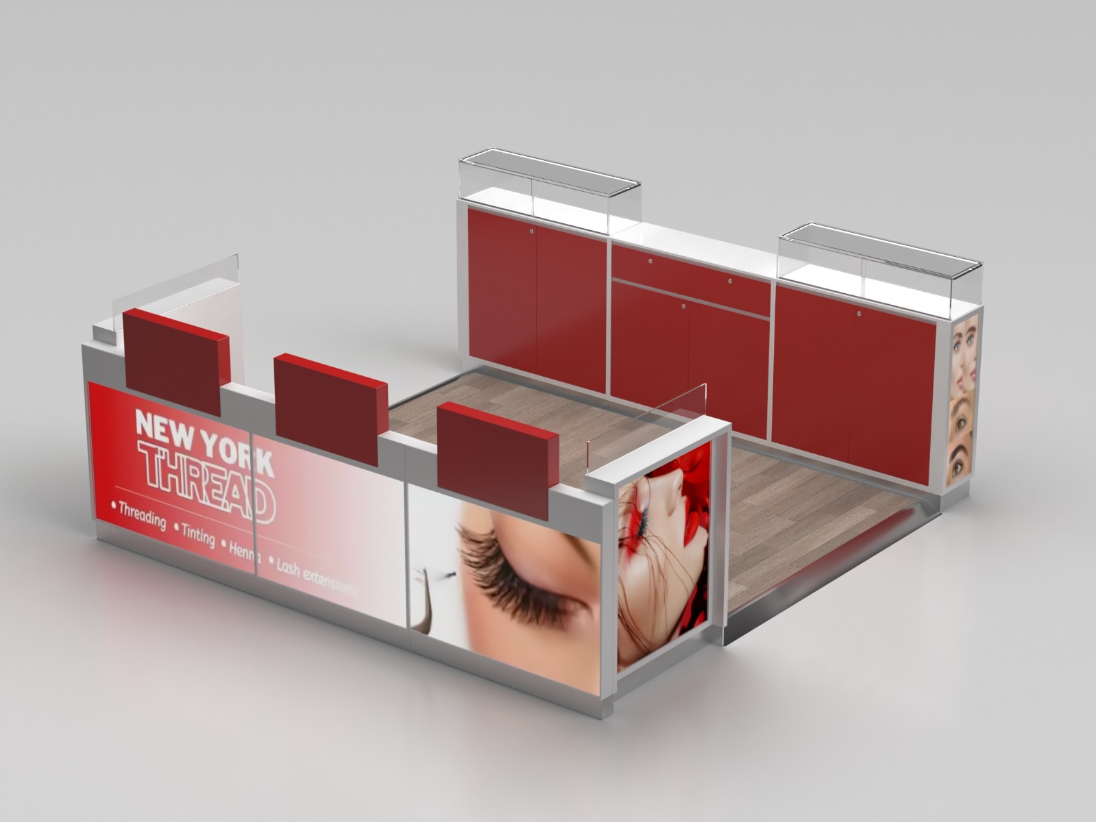 Salon Eyebrow Threading Kiosk 