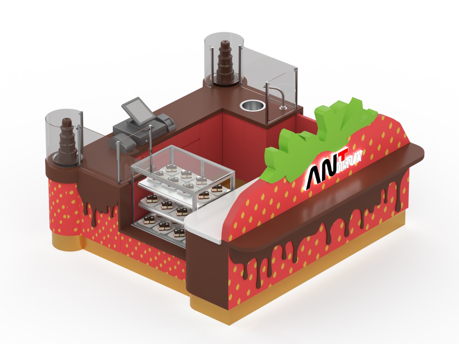 strawberry chocolate kiosk