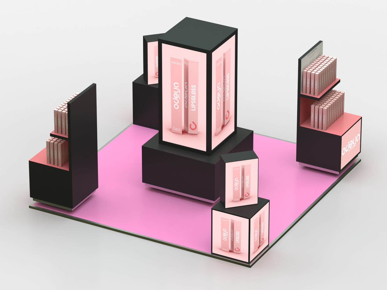 Pink Cosmetic Showcase 