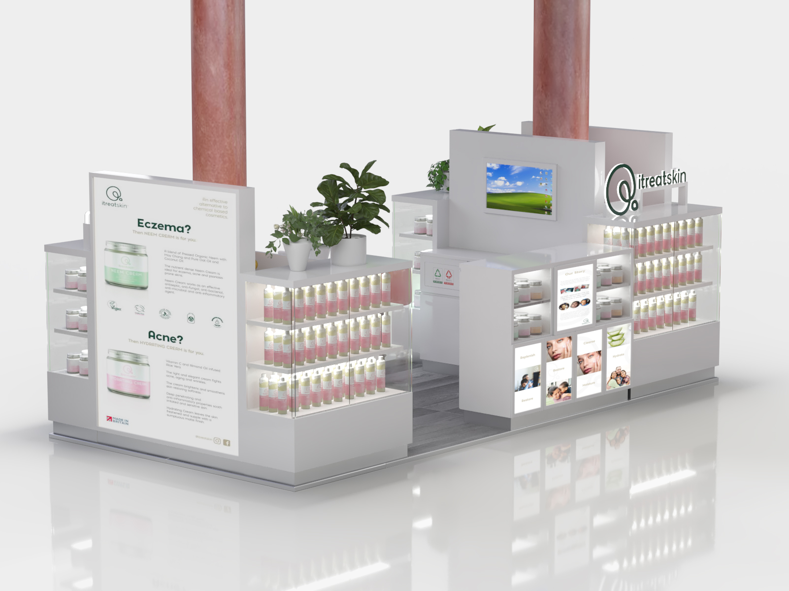skincare kiosk