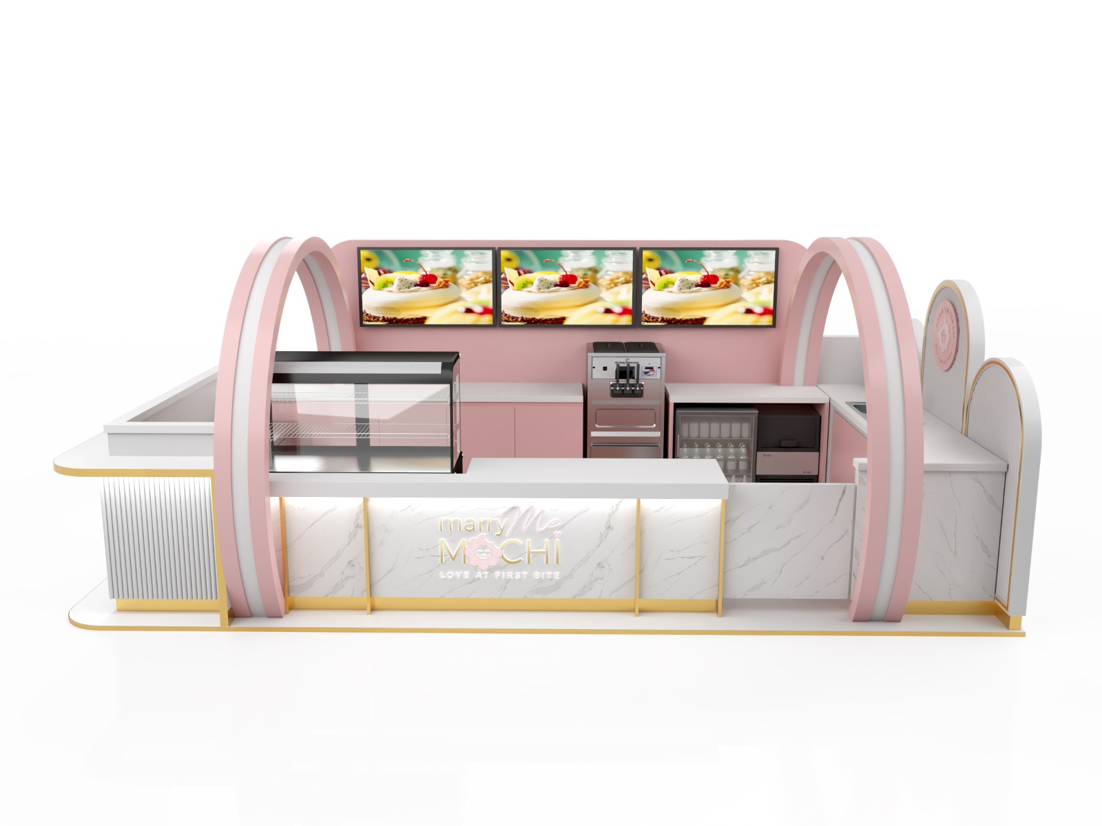 Pink  Mochi&nbsp;Donuts Kiosk