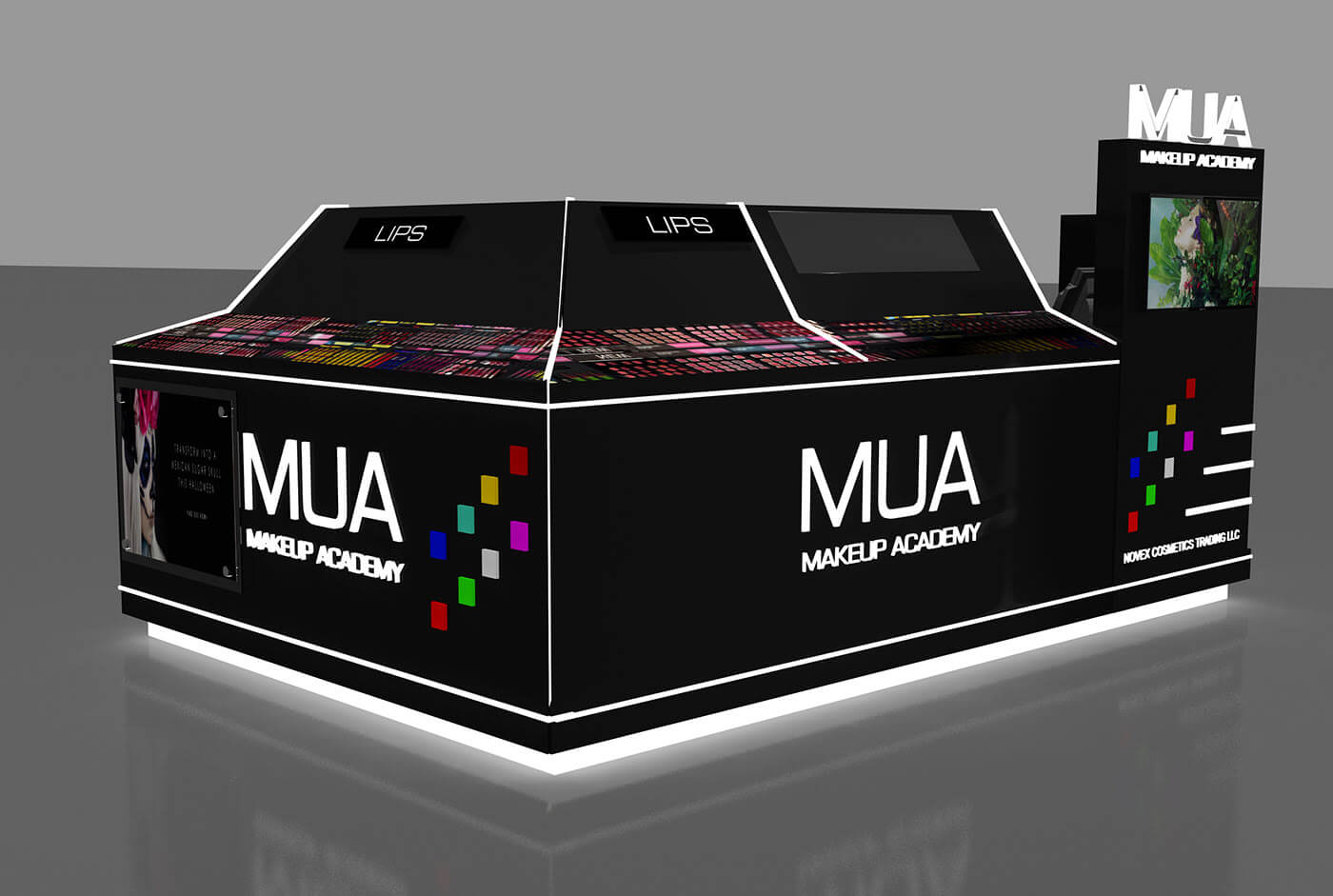 cosmetic kiosk design 