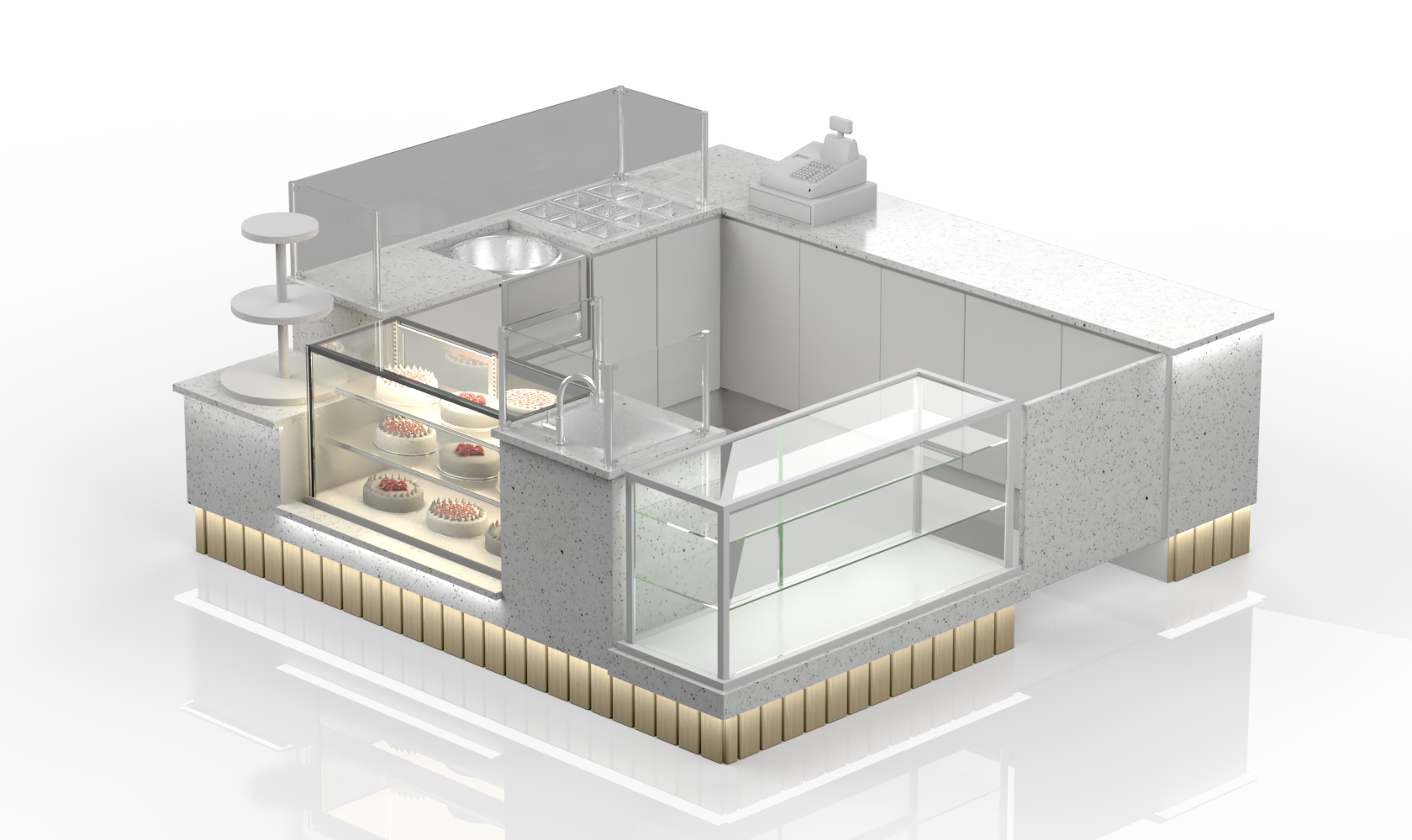 sweet dessert kiosk