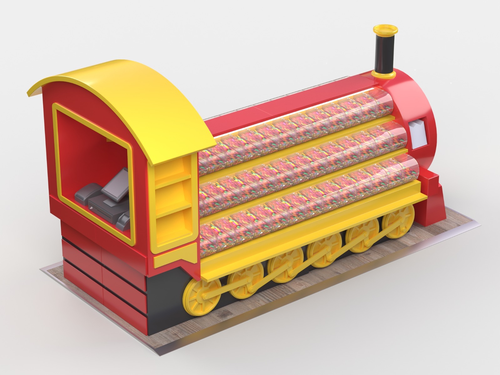 candy train kiosk