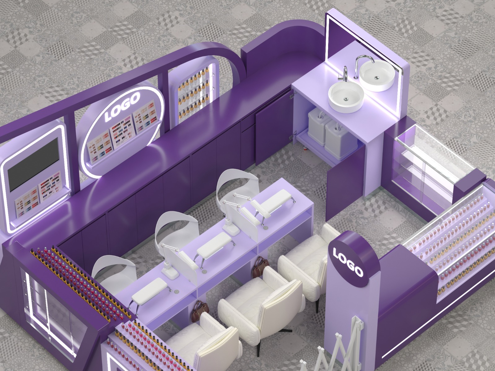 Stylish Nail Kiosk