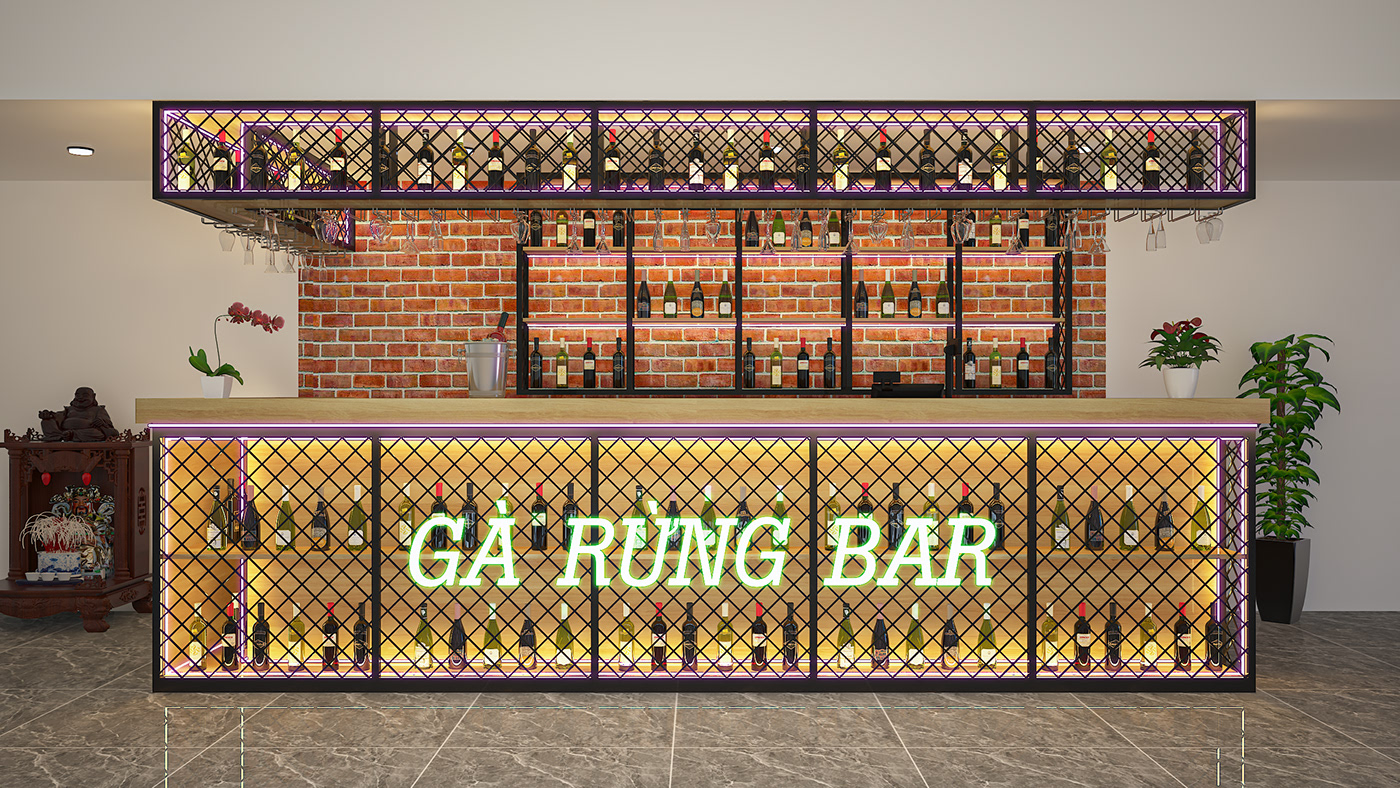 Metal Mesh Wine Bar 