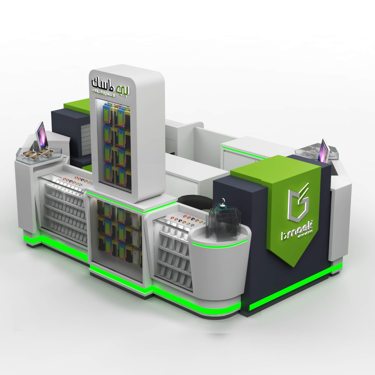 phone accessories kiosk design
