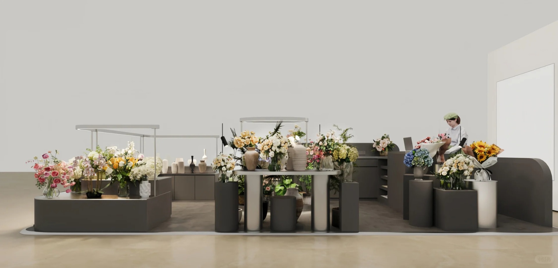 Flower Display Counter 