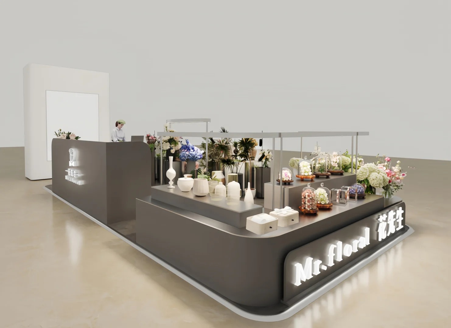 Flower Display Counter 