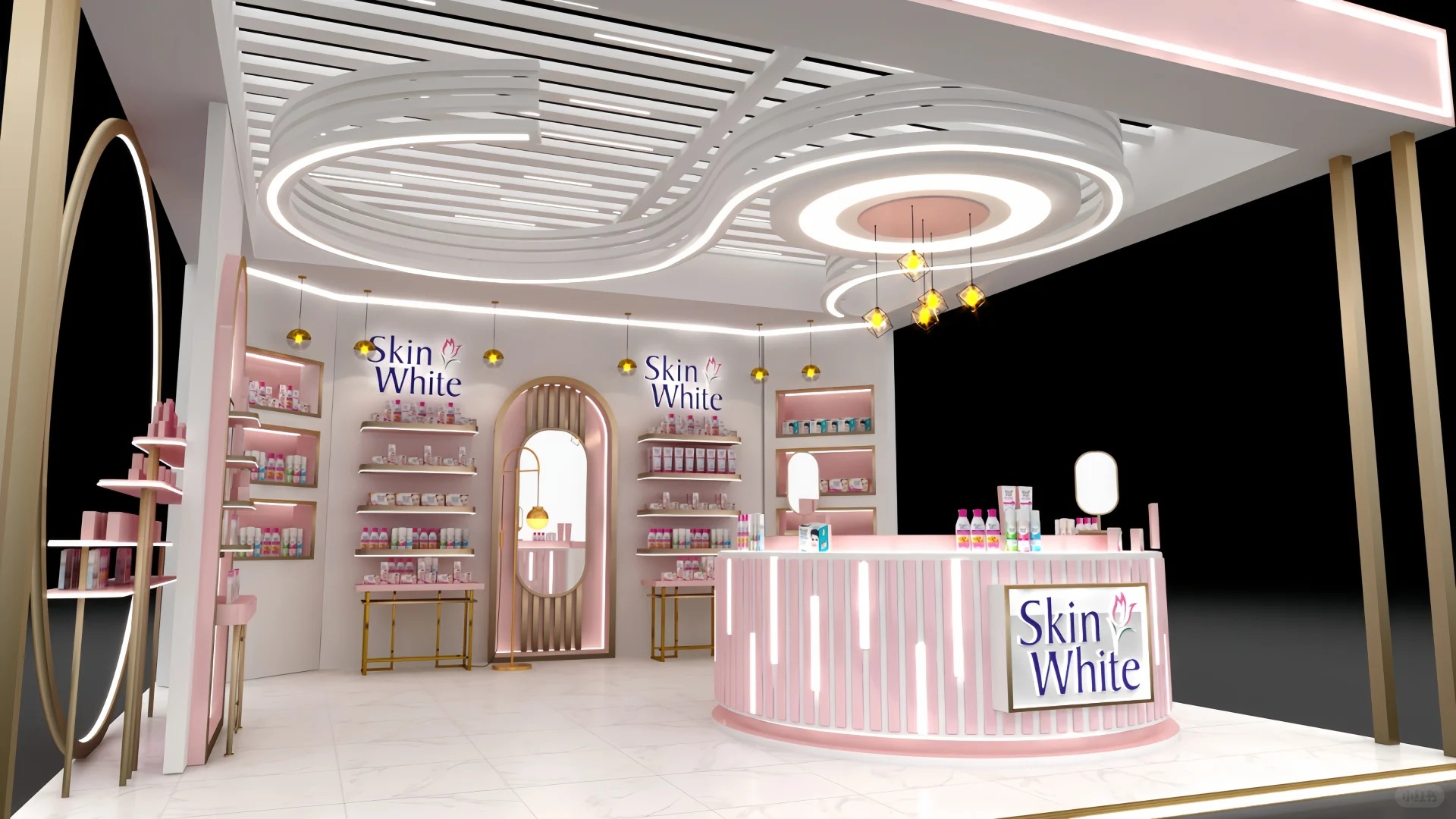 cosmetic booth