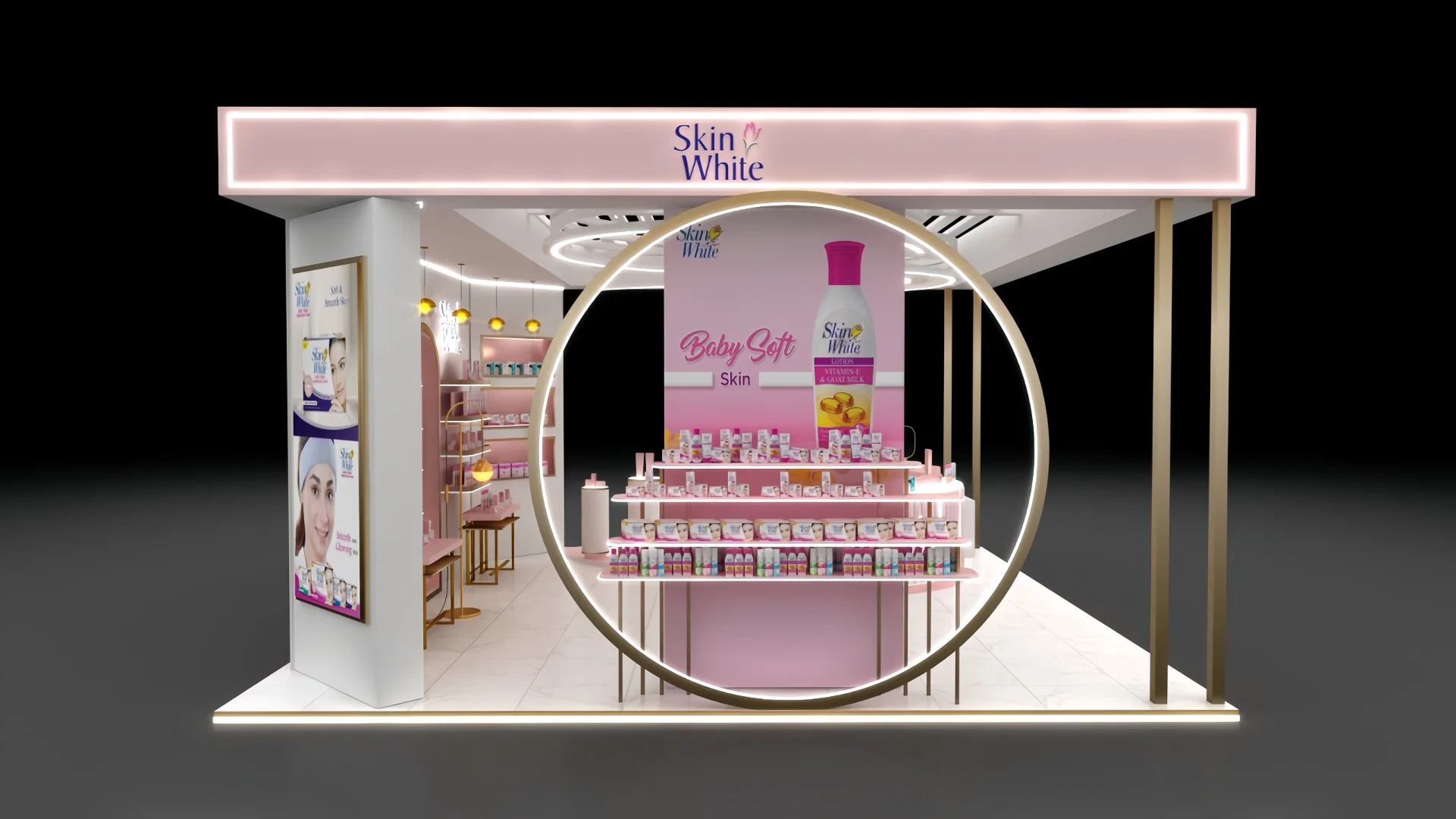 Mall Pop-up Cosmetic Booth