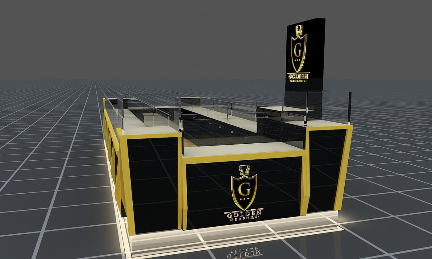 perfume kiosk design 
