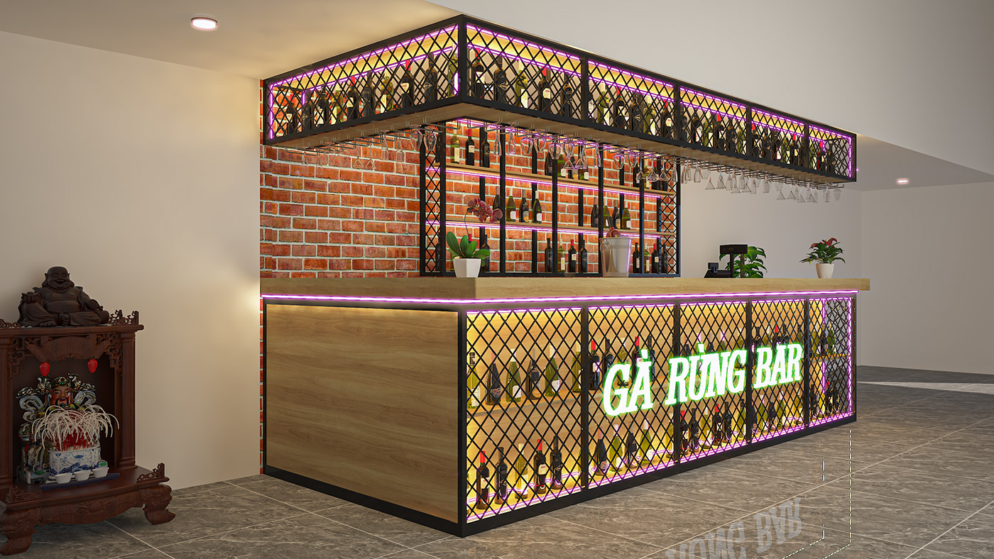 Metal Mesh Wine Bar 