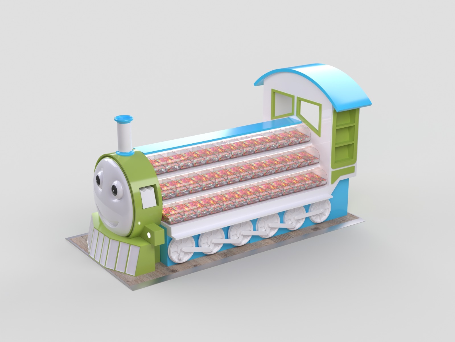 candy train kiosk
