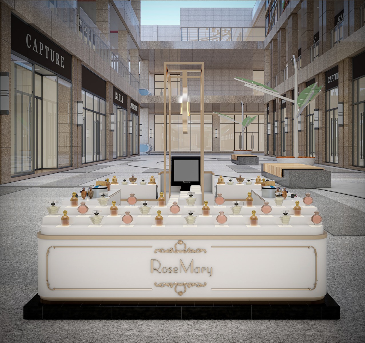 perfume kiosk