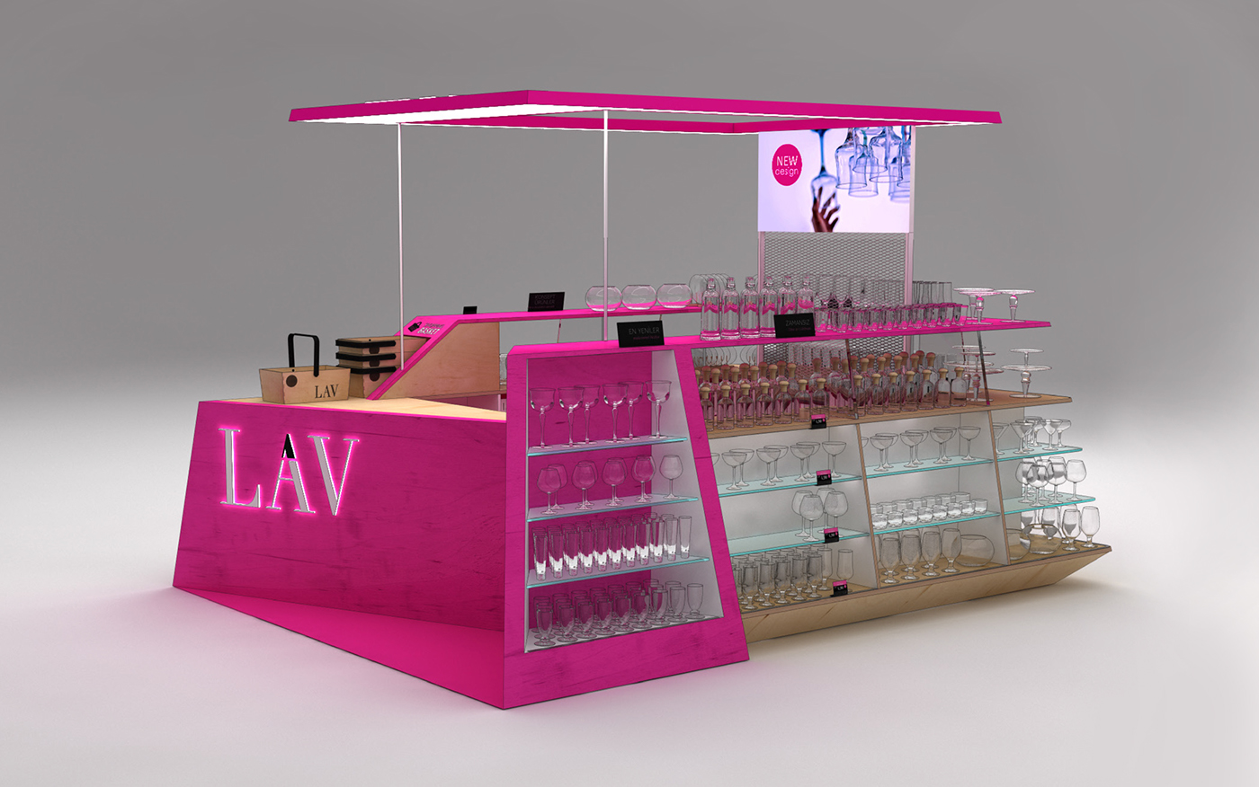 wine glass kiosk