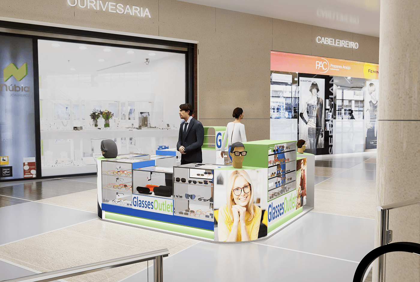 Glasses display kiosk