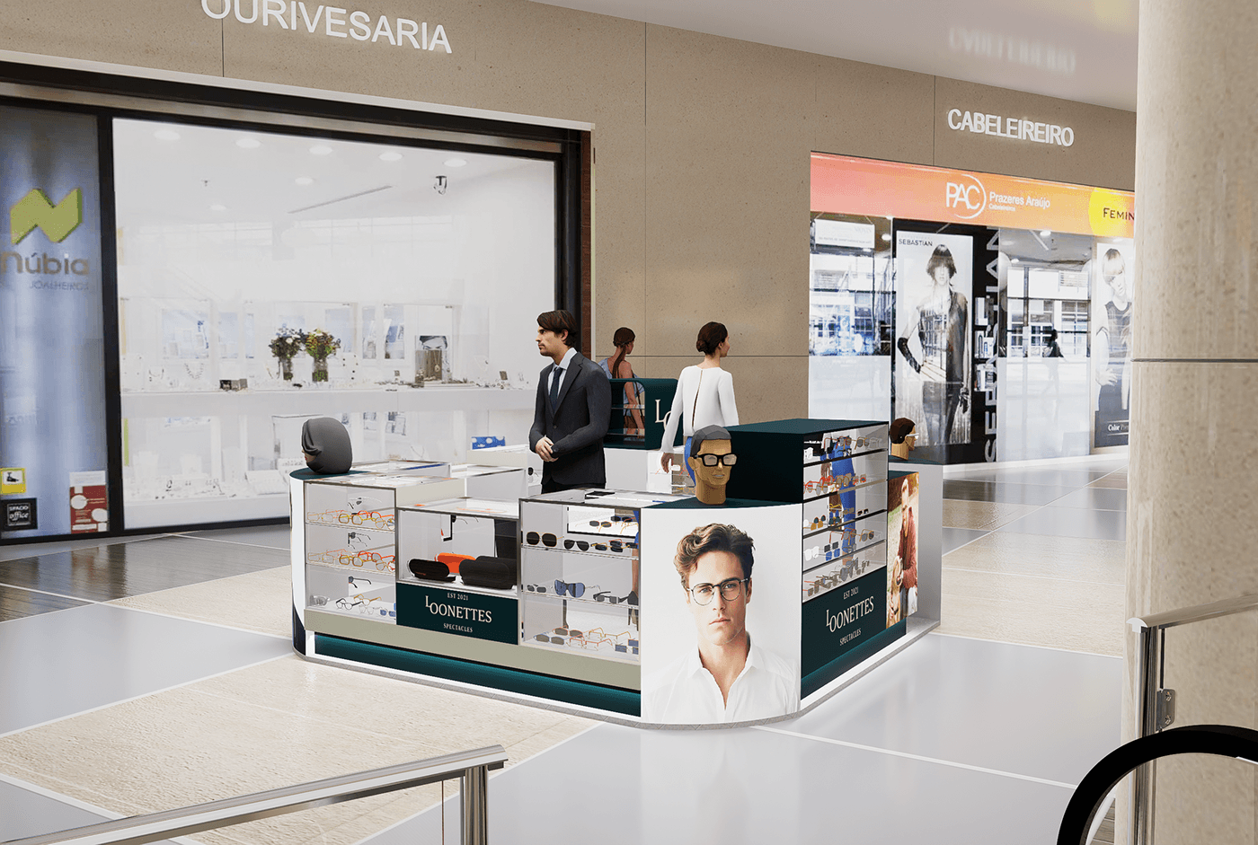 Glasses display kiosk