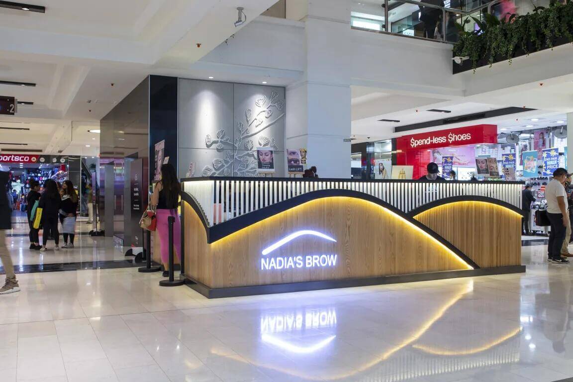 eyebrow threading kiosk 