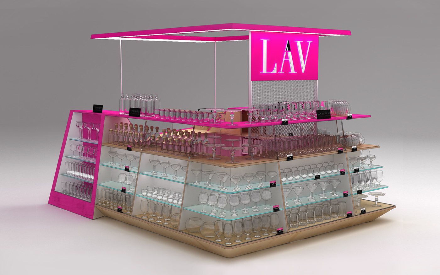 wine glass kiosk