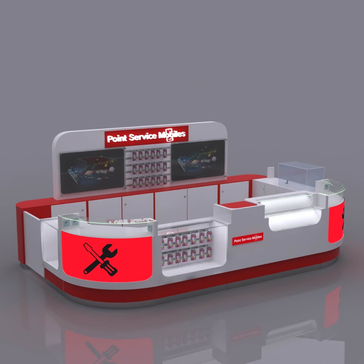 phone fix kiosk design