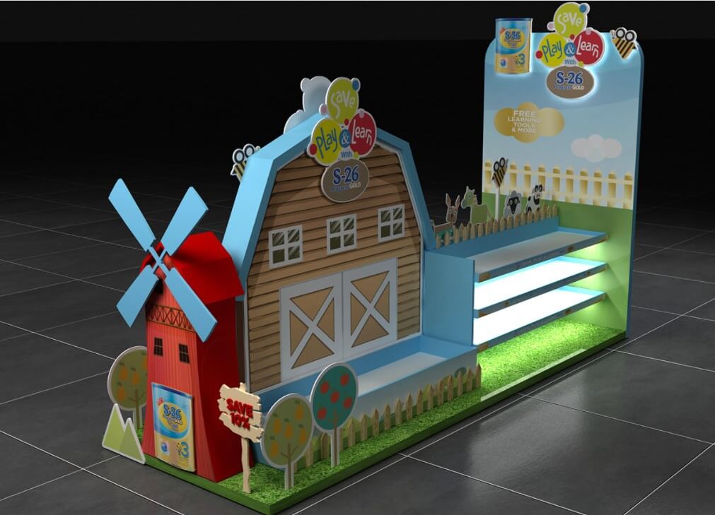 milk powder display stand 