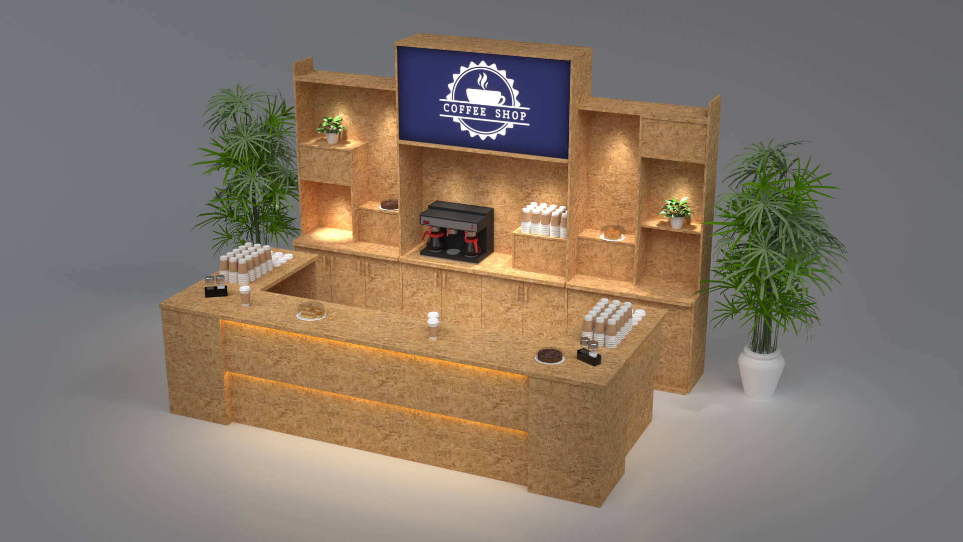 coffee kiosk in mall 