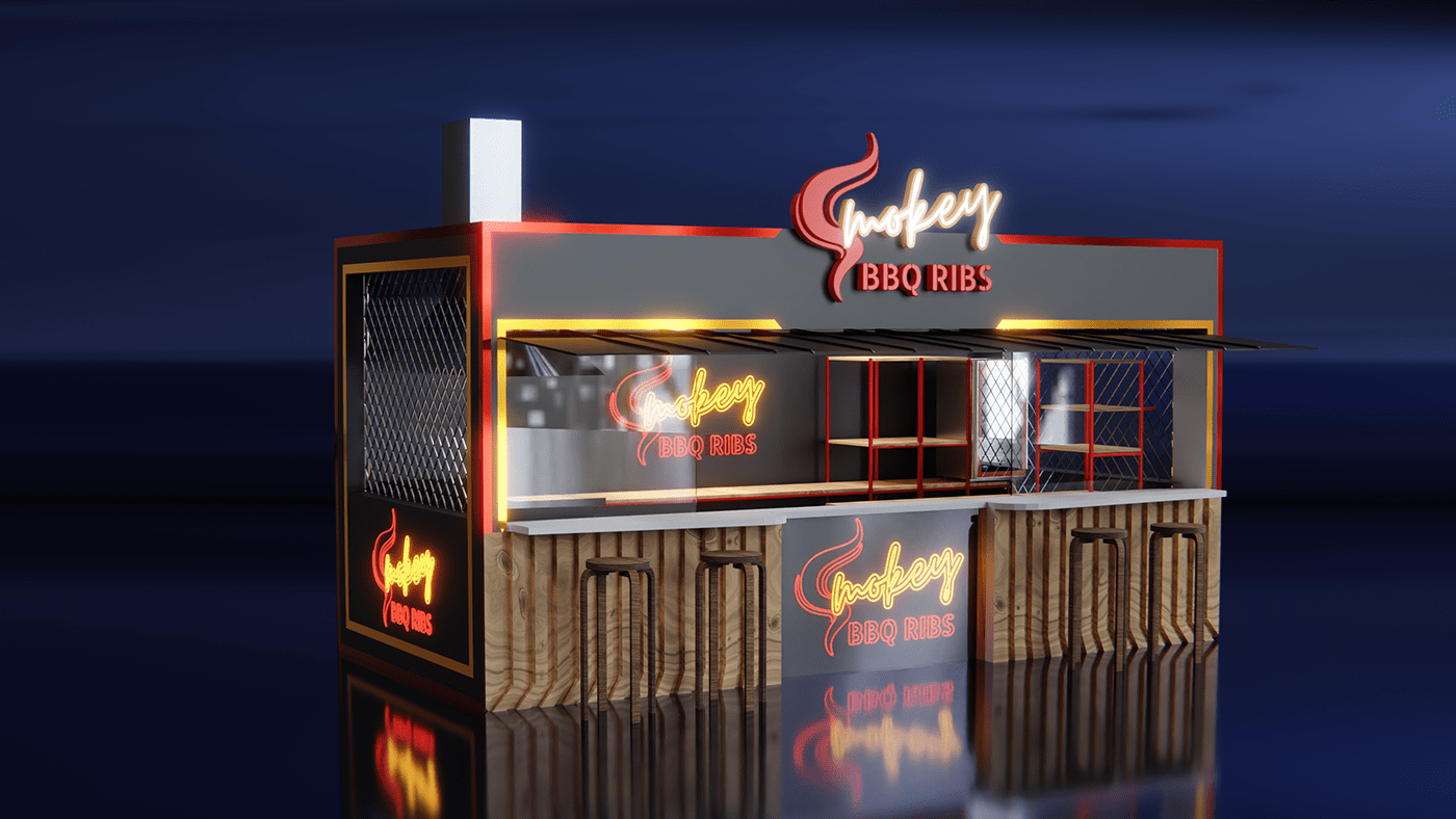 Retro BBQ Kiosk 