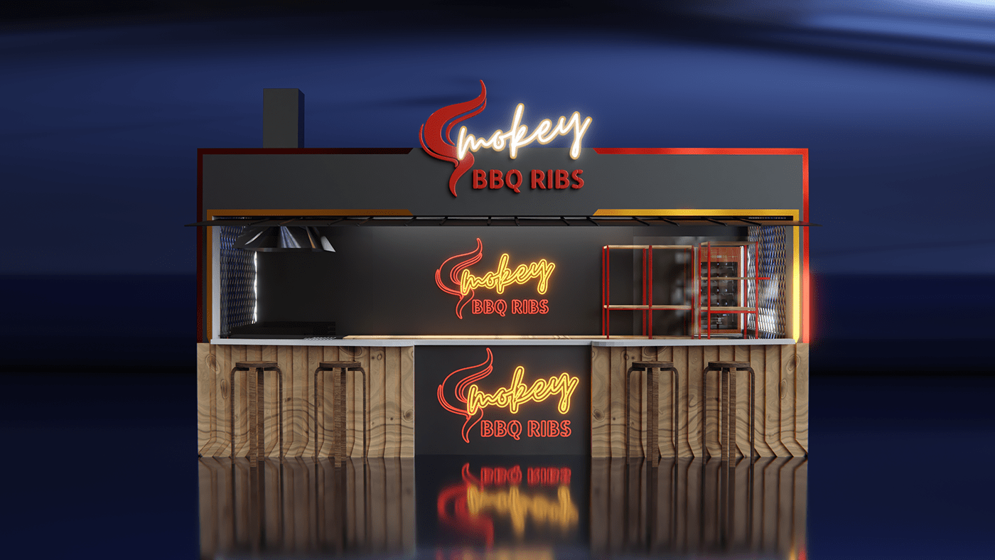 Retro BBQ Kiosk 