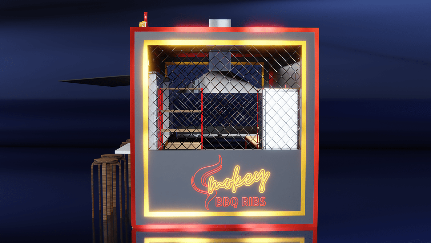Retro BBQ Kiosk 