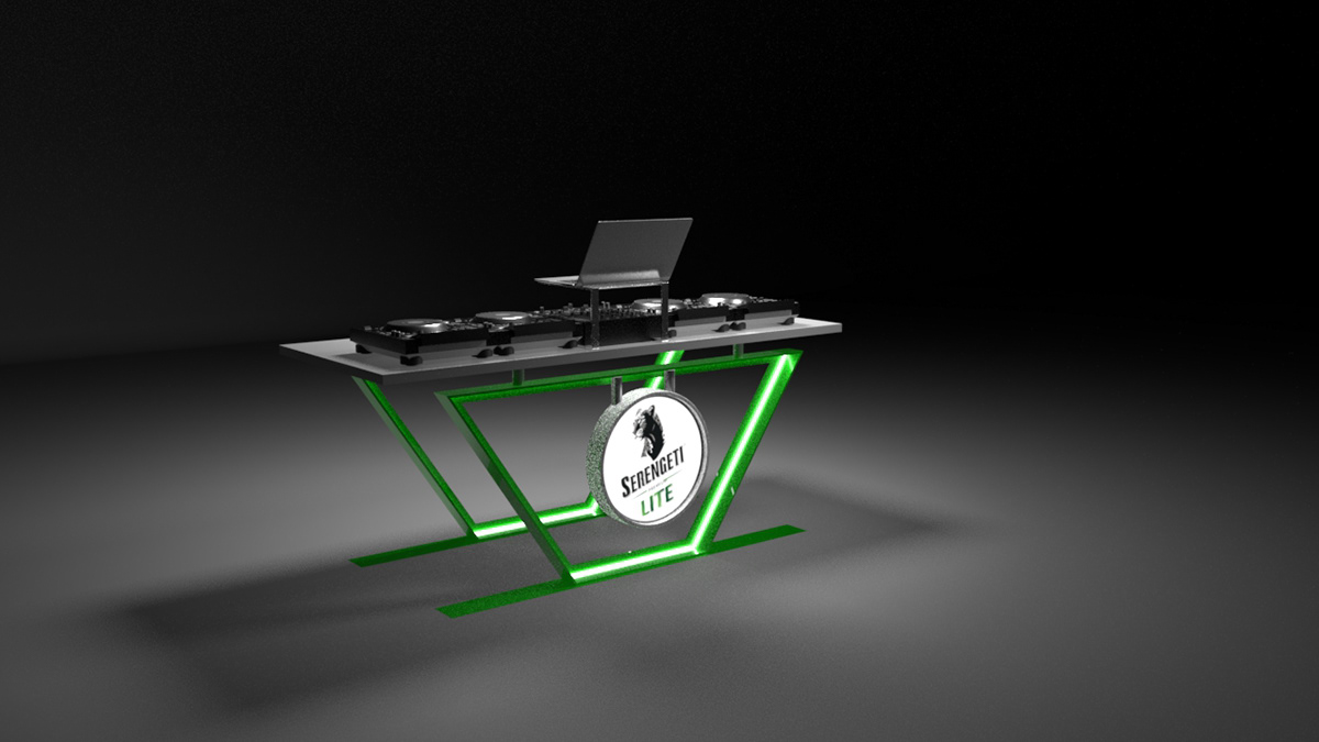 DJ bar counter