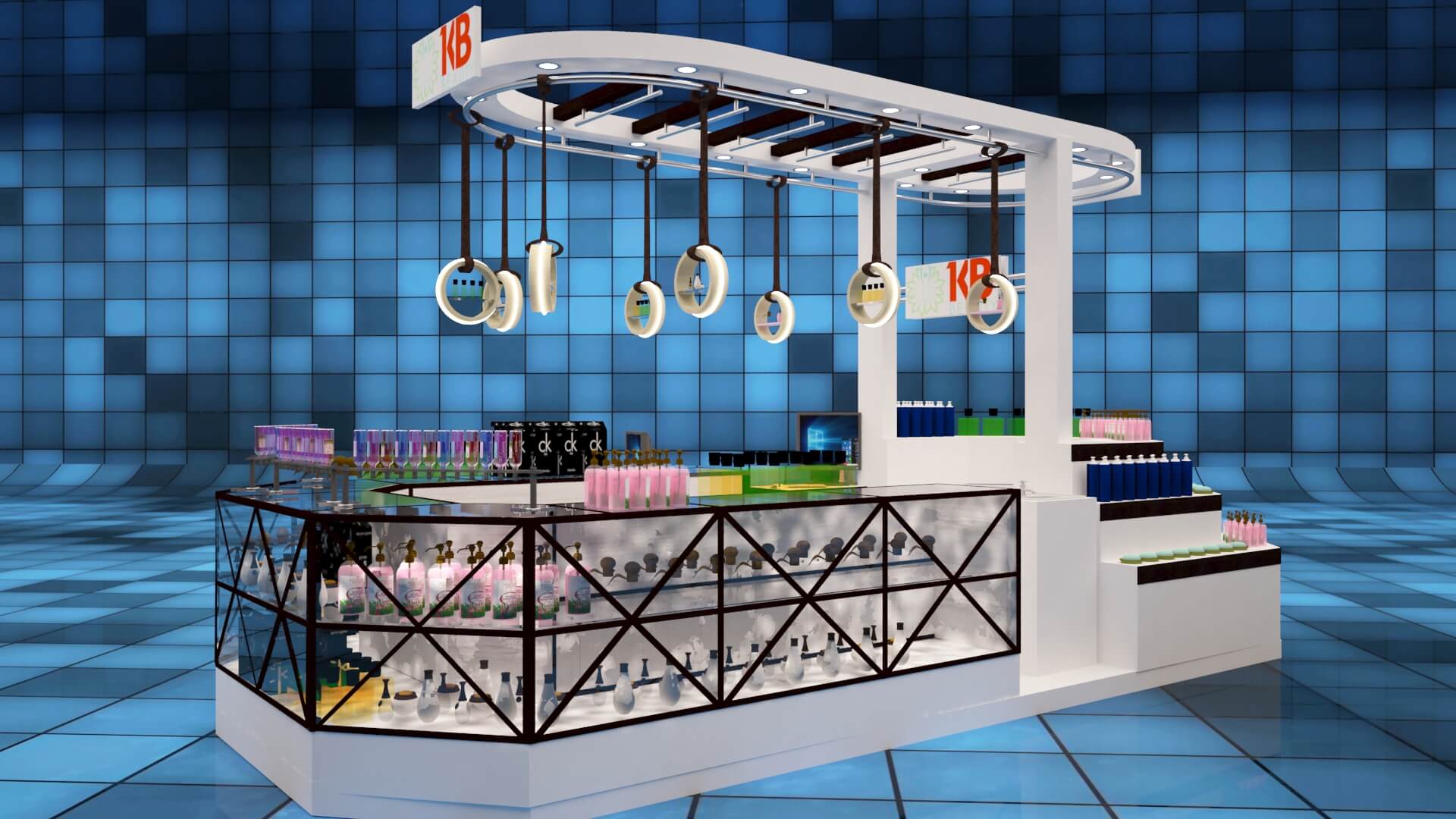 cosmetic display kiosk 