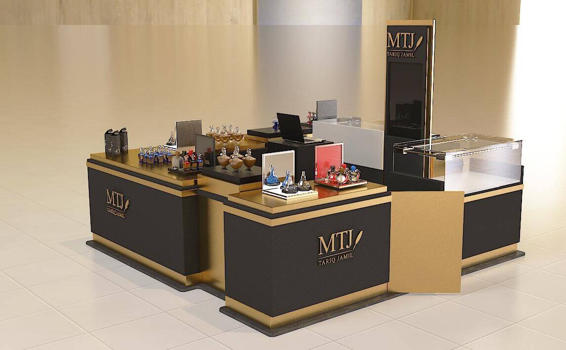 perfume display showcase 