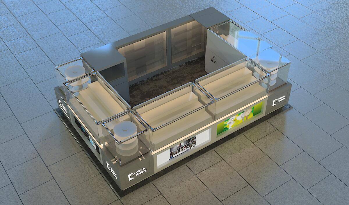 watch display kiosk design 