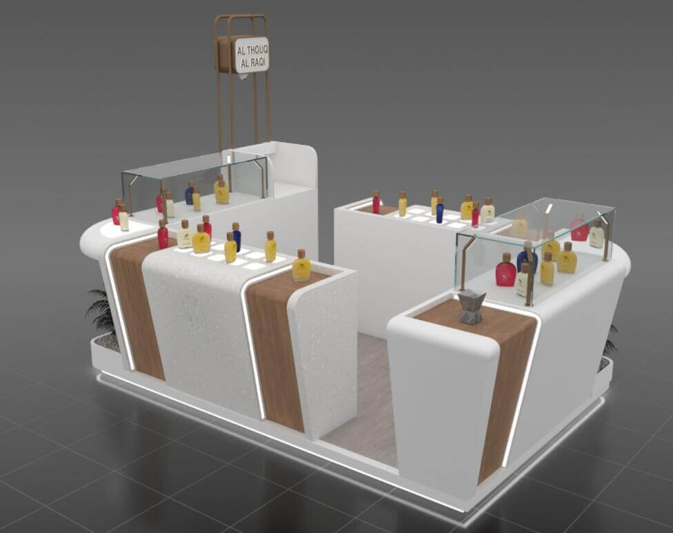 perfume display counter