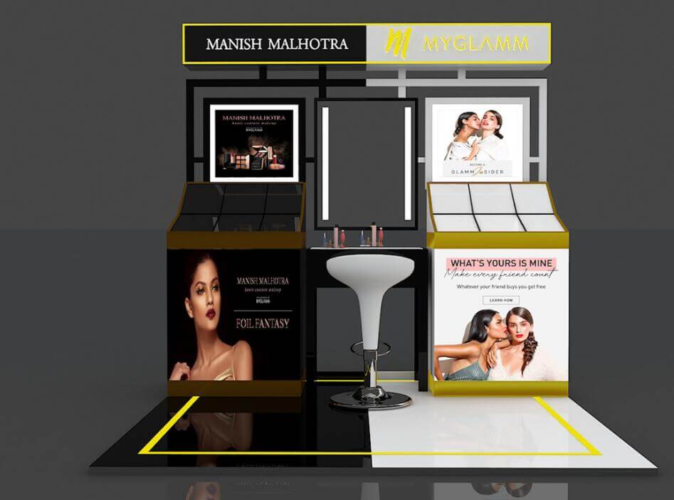 makeup display counter 