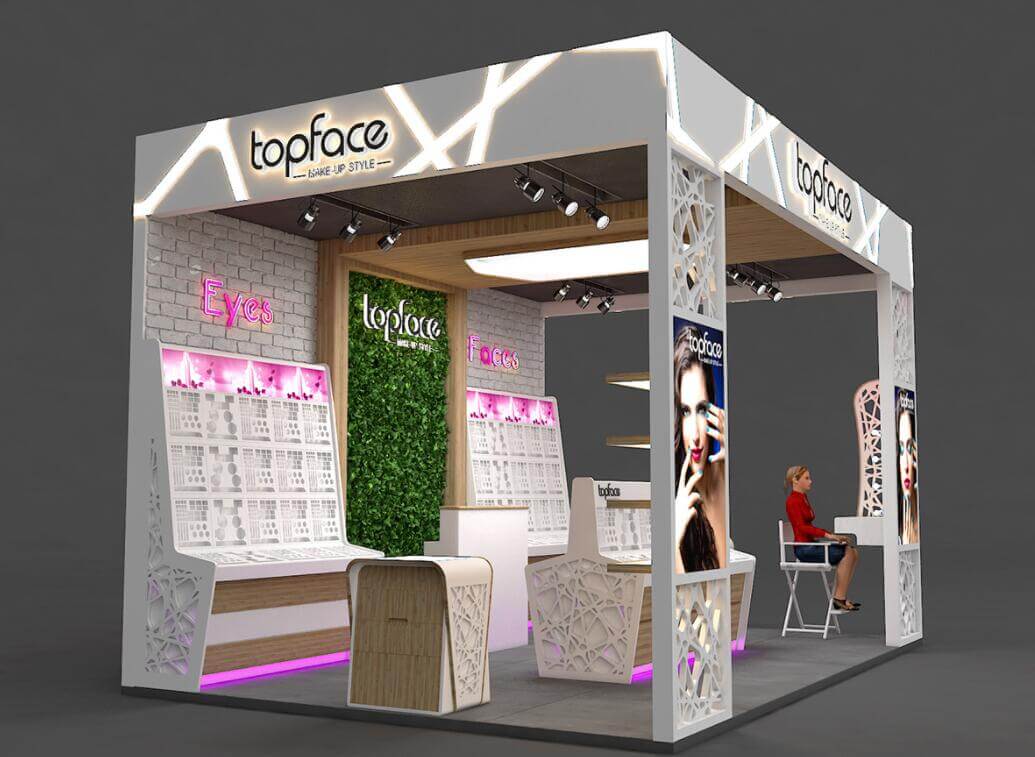 cosmetic booth design 