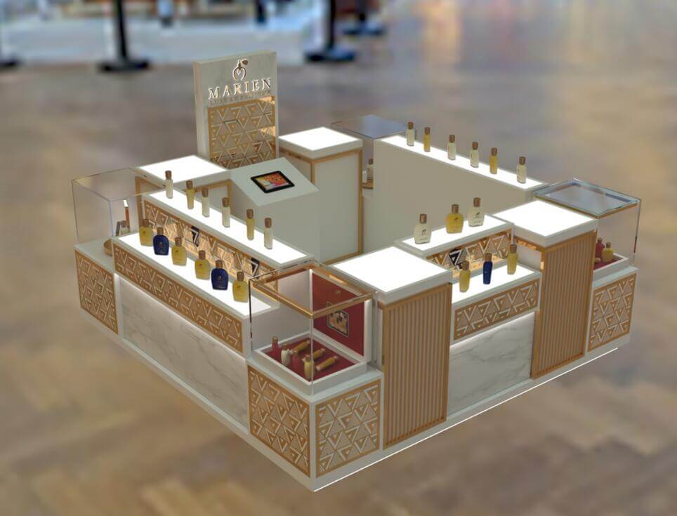 perfume display kiosk 