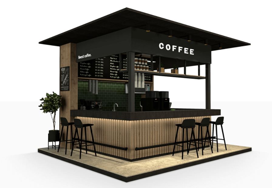 coffee booth design 
