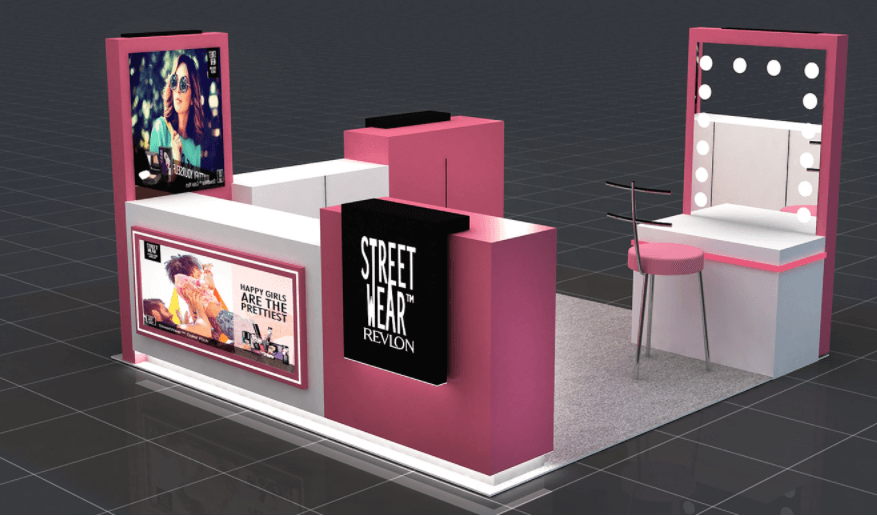 makeup booth design 