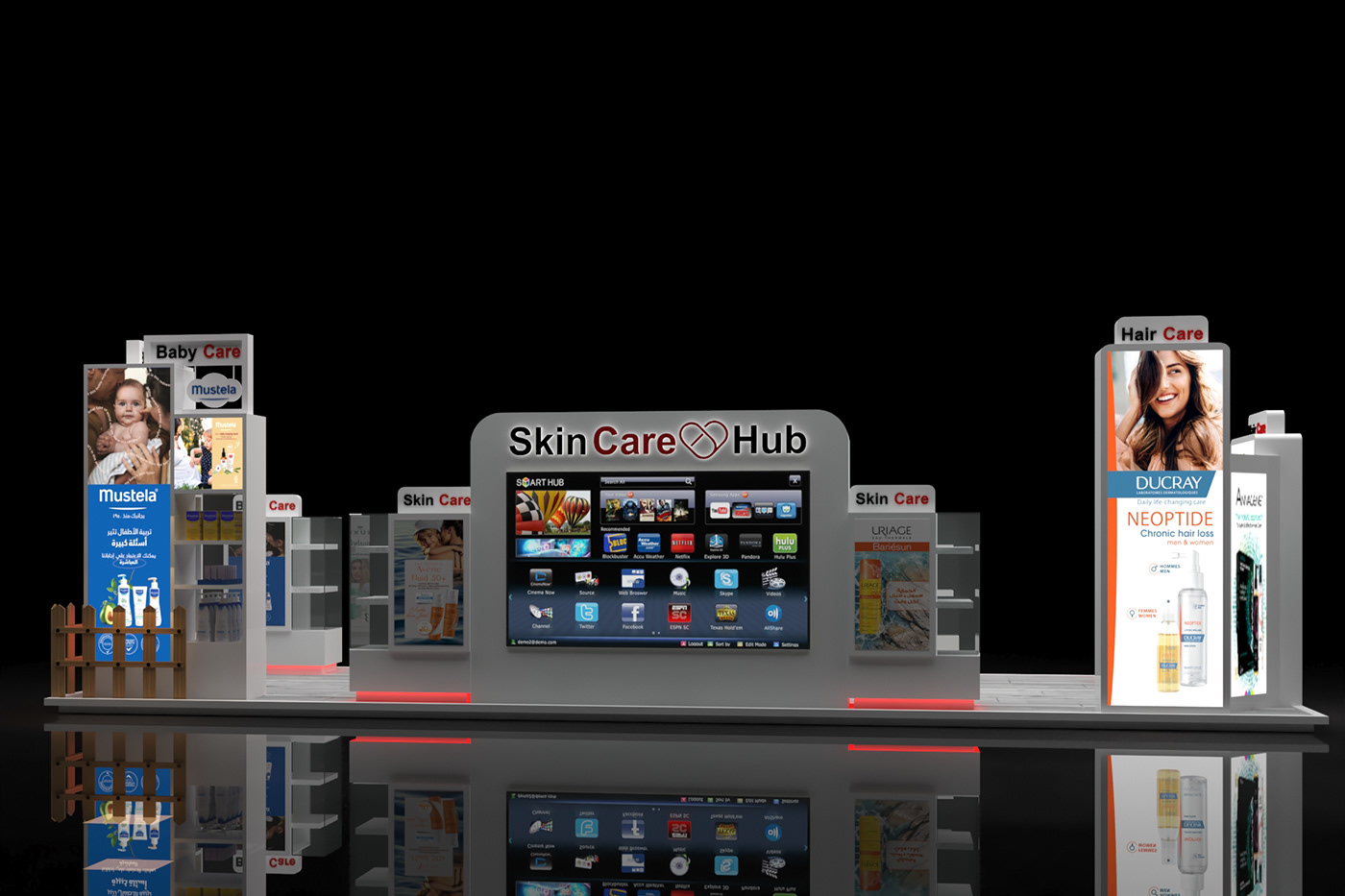  Skincare Display Showcase