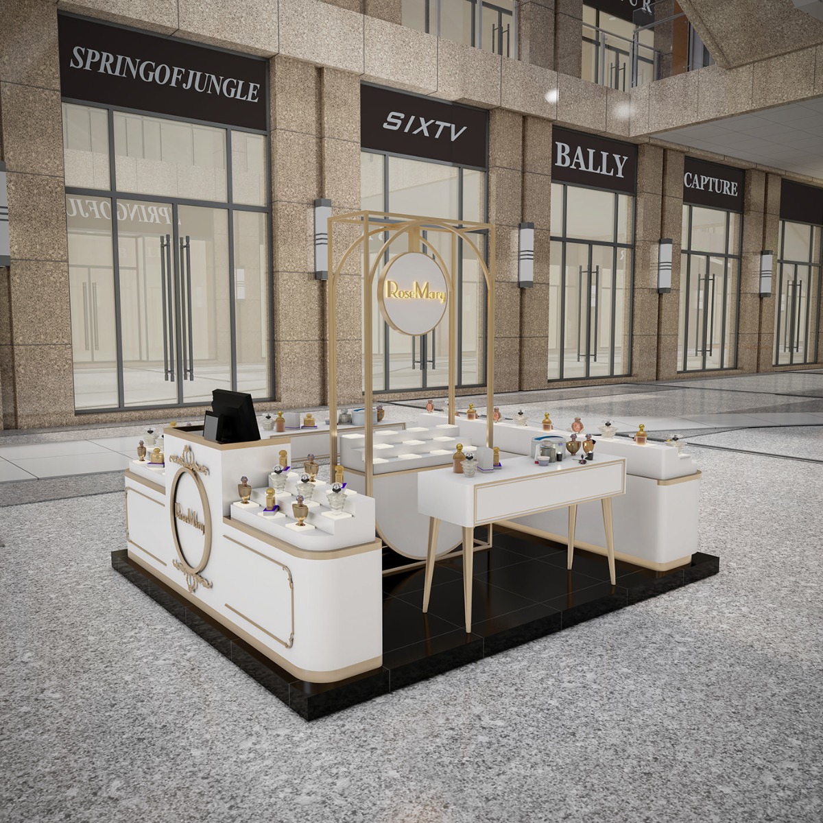 perfume kiosk