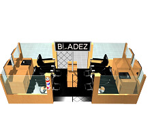 barber shop in mall