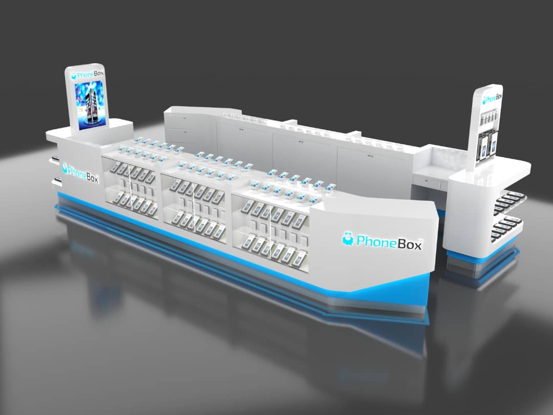 mobile phone display kiosk