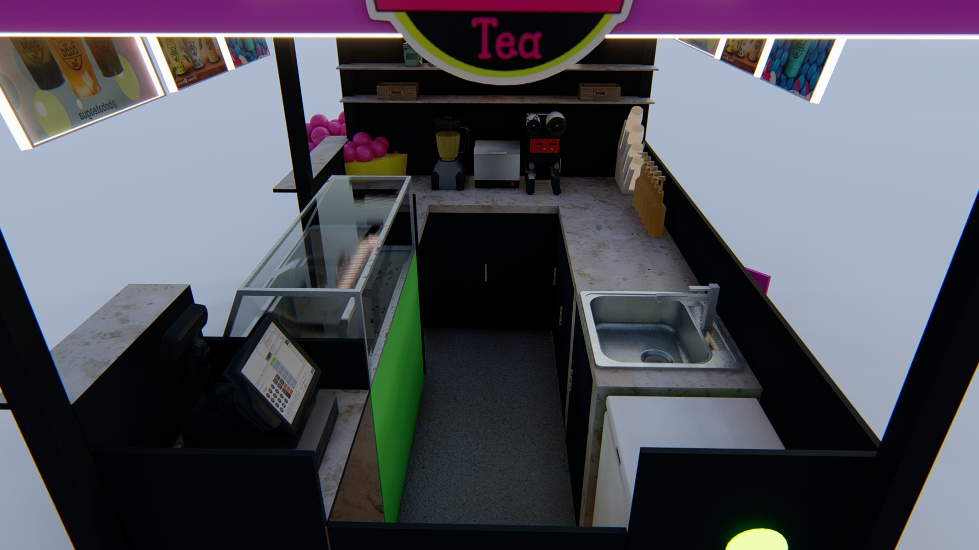 boba tea kiosk